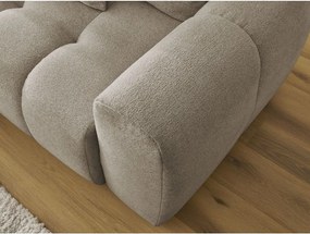 Divano angolare beige allungabile/con contenitore (con penisola a sinistra/con chaise lounge) con rivestimento in ciniglia Roxelane – Bobochic Paris