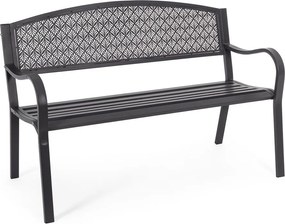 Panca da giardino color antracite in metallo Lizette – Bizzotto