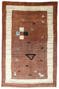 Gabbeh Tappeto persiano 150x230 Rosso (Iran) Annodato A Mano