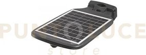 Lampione solare stradale luxor antracite con pannello solare incorp...