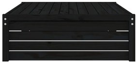 Poggiapiedi da giardino 120x80 cm legno massello di pino nero