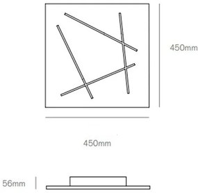 Flat plafoniera 42w 1630lm 3000k white