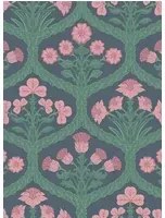 Cole & Son Carta da parati Floral Kingdom - Rose & Forest on Charcoal