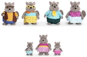 Li'l Woodzeez - Set di giocattoli Famiglia di scoiattoli BUSTLEBERRY