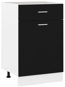 Armadio con cassetto nero 50x46x81,5 cm in legno multistrato