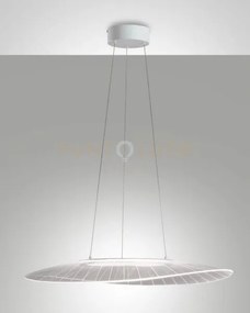Vela sospensione bianca l.78x55cm. a led 3000k - 40w - 5400 lm dimm...