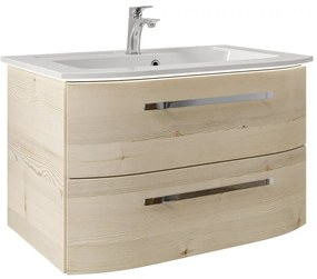 Mobile da bagno sospeso sotto lavabo L 78 x H 48 x P 49.5 cm rovere, 2 cassetti PELIPAL Contea