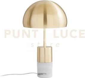 Lampada da tavolo igea oro con marmo 2 luci attacco e14 30x30x51,5cm