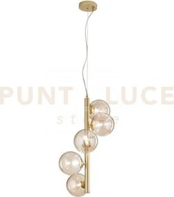 Lampadario a sospensione honey oro 5 luci attacco g9 36,1x60,4x183c...