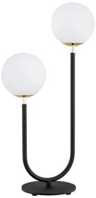 Argon 7072 - Lampada da tavolo FERRONE 2xE14/7W/230V nero/bianco/oro