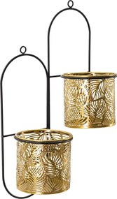 Gancio portavaso in metallo ø 14 cm (altezza totale 48 cm) Double Hong – Mauro Ferretti