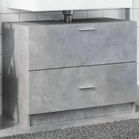 Mobile Lavabo Grigio Cemento 78x37x59 Cm İn Truciolare /