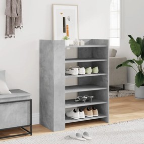 Scarpiera Grigio Cemento 74,5x37,5x100 Cm İn Legno Multistrato /