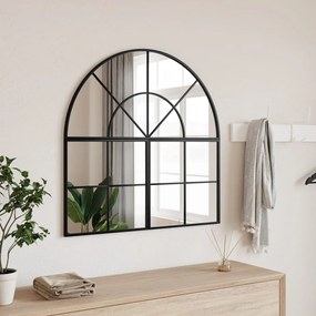 Specchio Da Parete Nero 80x80 Cm Arco İn Ferro /