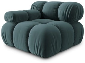 Modulo divano in velluto color petrolio (angolo sinistro) Bellis - Micadoni Home