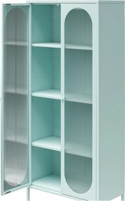 Vetrina in metallo azzurra 80x186x40 cm Luna - Støraa