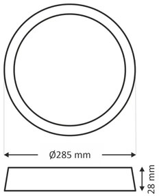 Plafoniera LED LED/24W/230V 4200K diametro 28,5 cm bianco