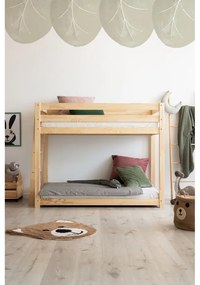 Letto a castello in legno di pino 70x140 cm CLPB - Adeko