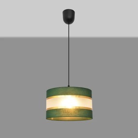 Lampadario a sospensione con filo HELEN 1xE27/15W/230V diametro 25 cm verde/oro