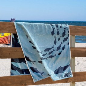 Telo mare blu 90x180 cm Shoal - DecoKing