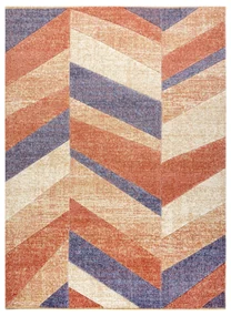 Tappeto FEEL 5673/17931 a spina di pesce beige/terracotta/violet