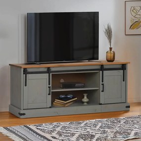 Mobile Porta Tv Halden 2 Ante Scorrevoli Grigio 150x40x60 Cm /