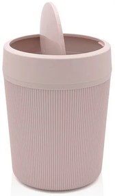 Pattumiera bagno rosa in plastica 4,2 lt con coperchio basculante Ring