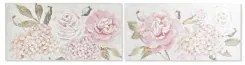 Quadro DKD Home Decor 120 x 3 x 60 cm Fiori Shabby Chic (2 Unità)