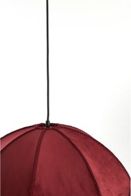 Lampadario bordeaux con paralume in tessuto ø 60 cm Malacia - Light &amp; Living
