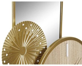 Orologio da Tavolo DKD Home Decor Specchio Naturale Dorato Metallo MDF (26 x 8 x 53 cm)
