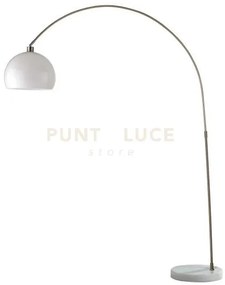 Piantana plaza bianca 1 luce attacco e27 152x35x200cm con base in m...
