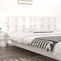 Testiera per Letto Bianca 205,5x4x100 cm Legno Massello di Pino 818011