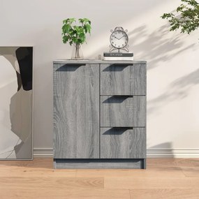 Credenza grigio sonoma 60x30x70 cm in legno multistrato
