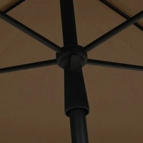 Ombrellone da Giardino con Palo 210x140 cm Grigio Talpa