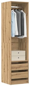 Armadio Rovere Artigianale 50x50x200 Cm İn Legno Multistrato /
