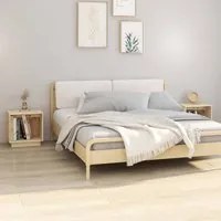 Comodini 2 pz 40x30x40 cm in Legno Massello di Pino 813336