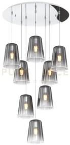 Sospensione cromo tonda 8 luci cromo 1164cr-s8 t-cr