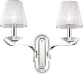 Ideal Lux - Lampada da parete in cristallo PEGASO 2xE14/28W/230V cromo lucido
