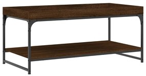 Tavolino Salotto Rovere Marrone 100x49x45 cm Legno Multistrato