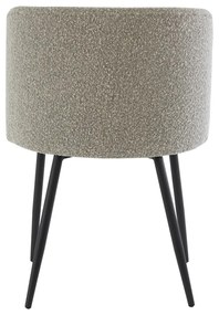 Sedia da pranzo grigia in imbottito Elyna – Light &amp; Living