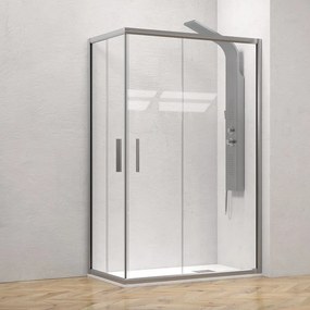 Box doccia 90x120 telaio argento opaco doppio scorrevole | KE-1000A - KAMALU