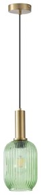 Lampadario a sospensione con filo 1xE27/15W/230V verde 13 cm