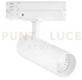 Faro binario plane in alluminio bianco led 20w 3000k 120lm 149x160c...