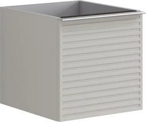 Cassettiera Pixel con 2 cassetti laccato opaco Beige Greige L40 x H40 x P45.5 cm