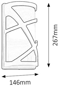 Rabalux 8766 - Applique da esterno DURANGO 1xE27/40W