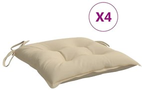 Cuscini Per Pallet 4 Pz Beige 50x50x7 Cm Tessuto Oxford /