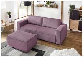 Sgabello in velluto a coste rosa Nihad - Bobochic Paris