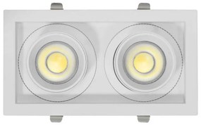 Faro LED da Incasso 2x30W Orientabile CCT Foro Ø235x120 Bridgelux LED Colore Bianco Variabile CCT