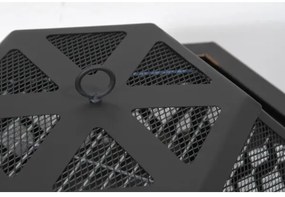 Griglia portatile in legno nero/patinato