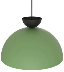 Lampadario Minimal Efesto Acciaio Nero Verde 1 Luce Gx53